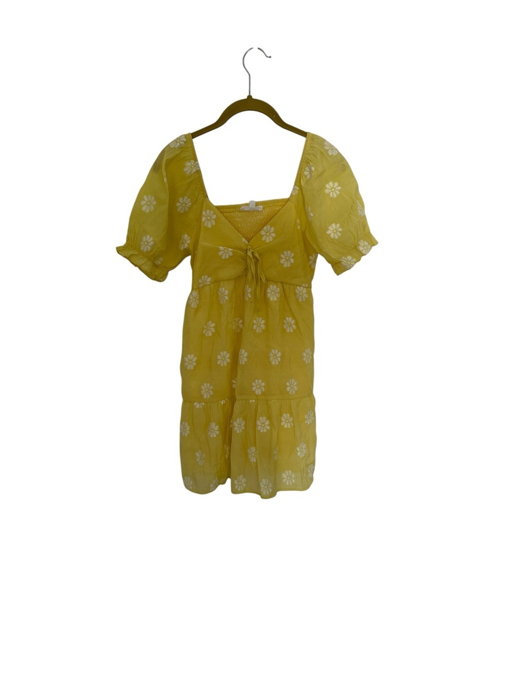 Dee Elly Sunshine Floral Tie-Front Mini Dress XS